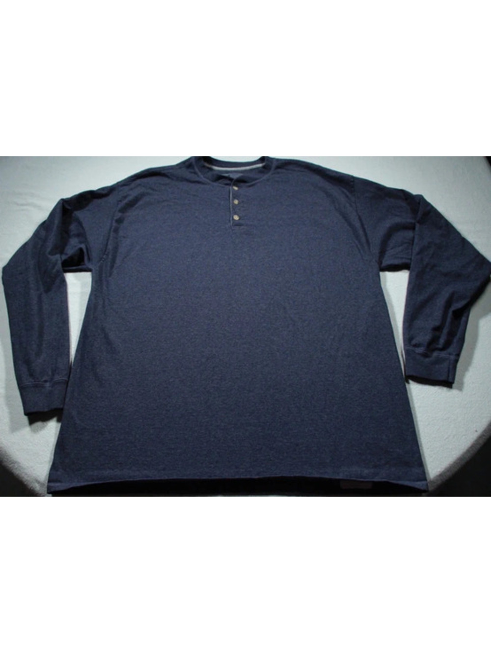 Hanes Beefy T Long Sleeve Henley Neck Shirt 2XL